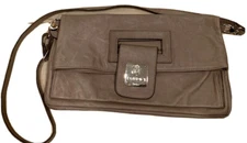 I Medici Firenze Gray leather double handle, shoulder, or cross body bag