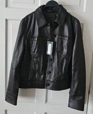 Autograph M&s Womens Brown Leather Jacket Uk Size 14 £250