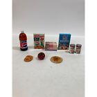 Dollhouse Miniatures Food Lot Pepsi Kellogs Waffle Spaghettios Pretzel as is
