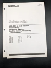CATERPILLAR 325 325L 325N Hydraulic System Schematic (Double Action 1 Pump)
