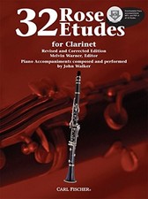 WF85 - 32 ROSE ETUDES FOR CLARINET BOOK By Cyrille Rose  Melvin Warner