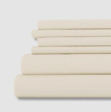 Ienjoy Home Ivory Premium Soft Style 6-Piece Sheet Set Size, Full