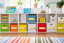 36 Pcs School Bus Name Tags - Self-Adhesive Desk Plates for Classroom  Teacher