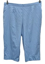 Alfred Dunner Women Size 22W Elastic Waist Beaded/Embroidered Capri Pants Blue