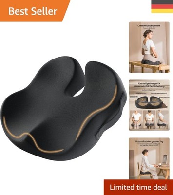 Ergonomisches Steißbeinkissen aus Memory Foam, 45x40cm, für Ganztägigen Komfort