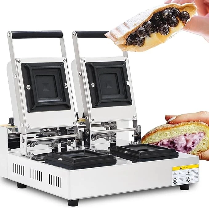 Commercial Panini Press Electric Sandwich Toast Maker Square Bread Machine