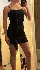 authentic dolce and gabana silk little black dress 38