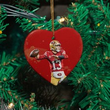 Brock Purdy Star Player - San Francisco Fan Christmas Ceramic Xmas Ornament Gift