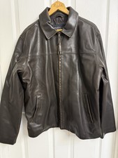 U.S. Polo Assn Mens Large Brown Leather Bombe...