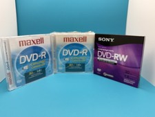 Maxell DVD-R Color Camcorder 30min 1.4GB Brand New 4 Pack Plus 1 Sony DVD-RW