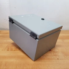 SCE D121326,  SCE-10086ELJ Special Built Steel Hinged Enclosure, 10"x8"x6"