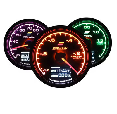 GReddy 52mm Öldruckanzeige Digital Zusatzinstrument mit Sensor  Tuning Universal