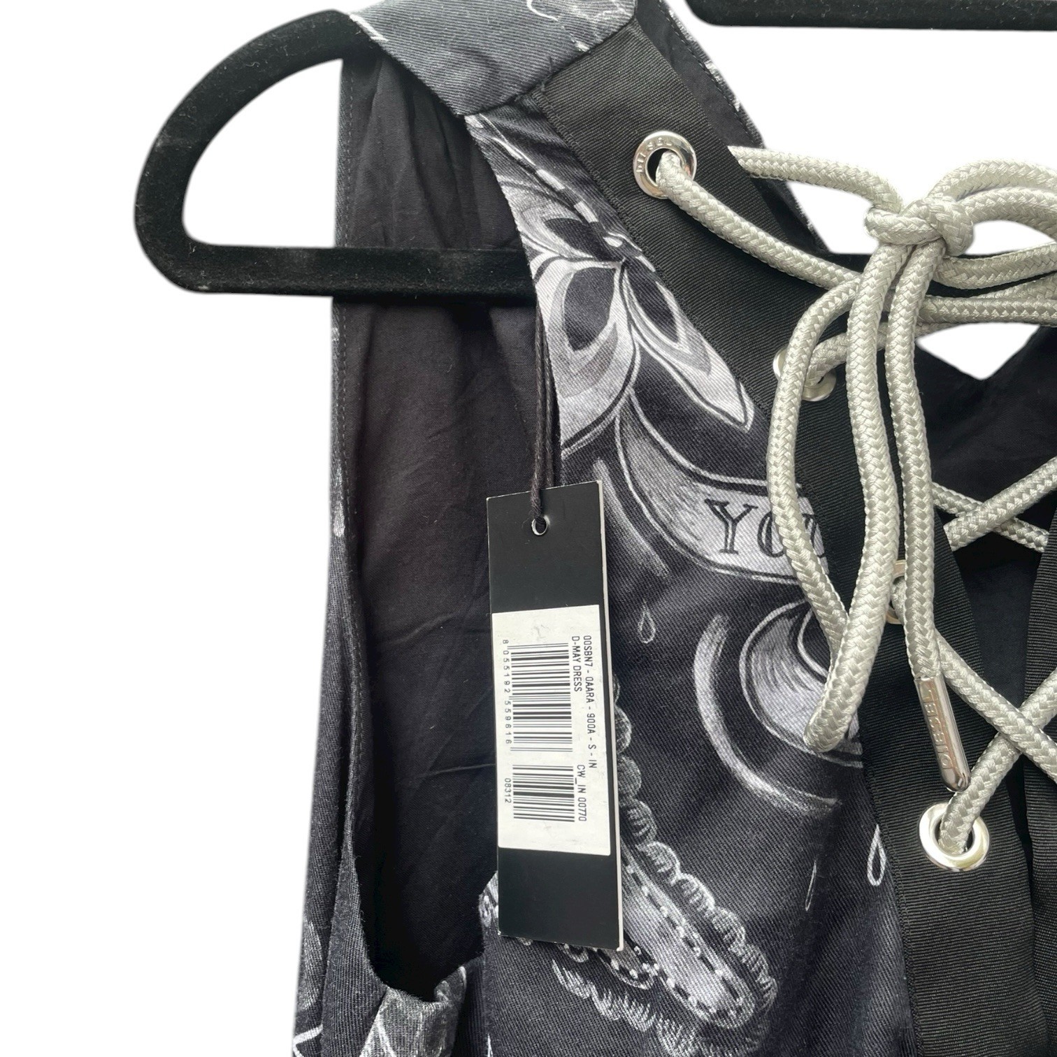 Diesel D May Tattoo Print Dress, Size SMALL BNWT rpr £166 image 3