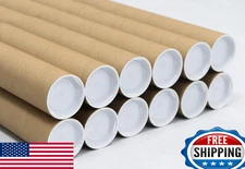 MagicWater Supply Mailing Tube 2in x 15in Kraft 12 Pack for Shipping Storage Pos