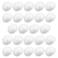 24 Pcs Handmade Foam Hemisphere White Balls for Crafts Half DIY Ornaments