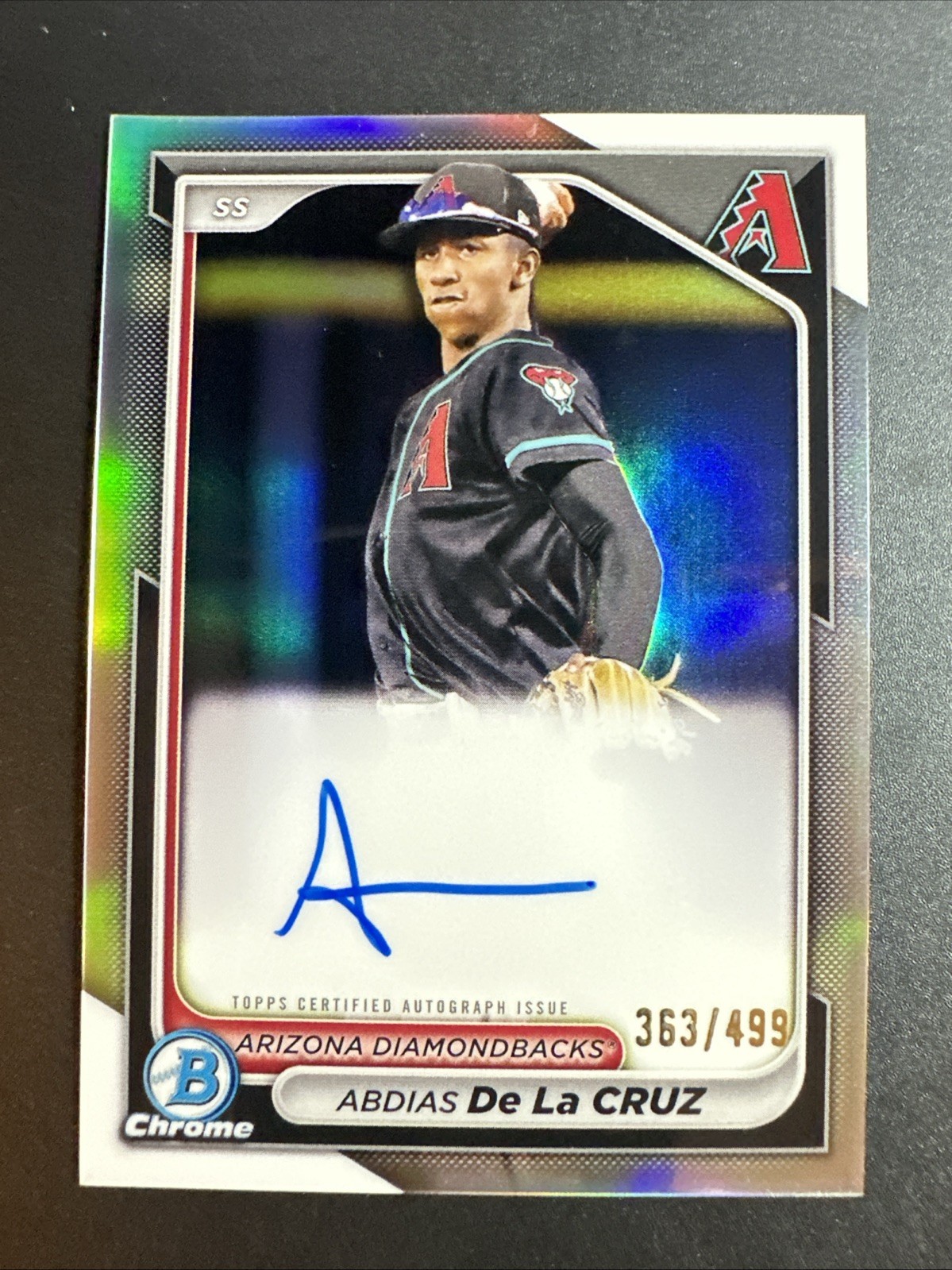 2024 Bowman Chrome Baseball Abdias De La Cruz Refractor Auto /499 #CPA-ADL