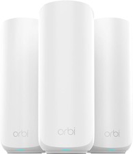 Netgear Orbi 370 WiFi 7 Mesh Network System Router + 2 Extenders Wireless 5 Gbps