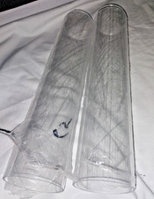 12" Clear Rigid Acrylic Pipe 61mm x 65mm Round Plastic Tube Tubing 2PCS