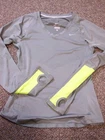 Women's Long Sleeve DRI-FIT NIKE RUNNING SHIRT (gray-yellow, size S) - NICE!