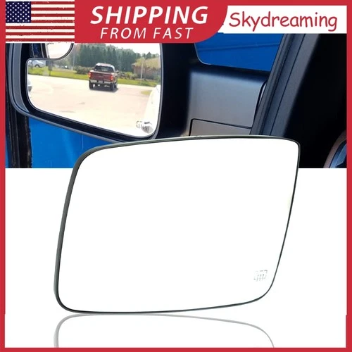 Mirror Glass Power Heated LH for Ram Dodge with Heated Power Folding Mirrors