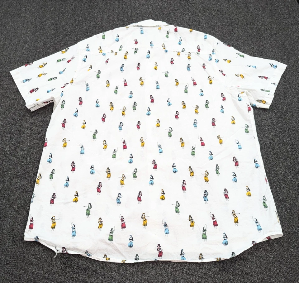 American Rag Men's Button Down All Over Print Hula Girl Aloha Hawaiian Shirt XXL - Image 3 of 4