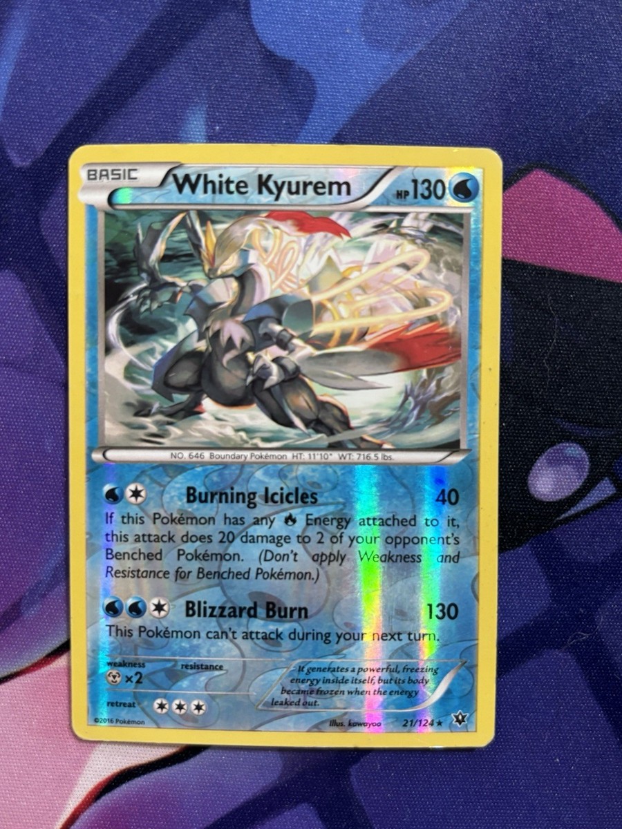 Pokémon TCG Whte Kyurem Fates Collde 21/124 Reverse Holo Rare | eBay