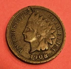 1908-S Indian Head Cent 1c Very Good - Key Date ~ First San-Francisco Mint