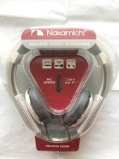 Nakamichi NK2000 Amplified Stereo Headphones with Mic Remote, White