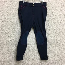 Piper Smartpak Pants 34L Womens Blue Full Seat Equestrian Horse Riding Breeches