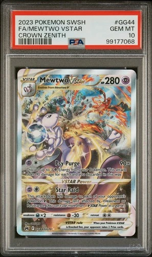New ListingMewtwo VSTAR GG44/GG70 Crown Zenith: Galarian Gallery Holo PSA 10