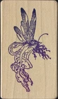 Alice In Rubberland Flying Pixie Fantasy Fairy Rubber Stamp