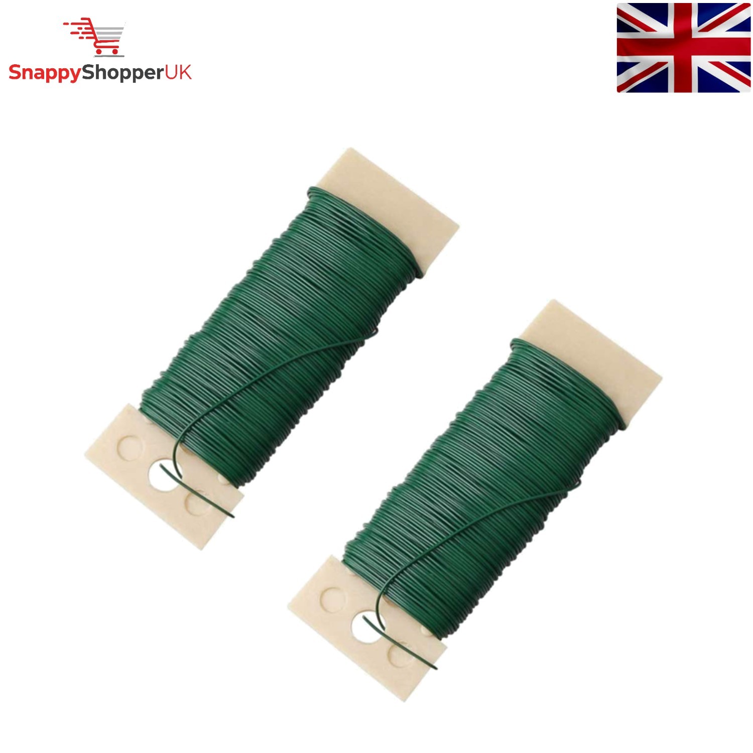 2 Rolls 22 Gauge Green Florist Wire for Flower Arrangements, Craft Wreath Making