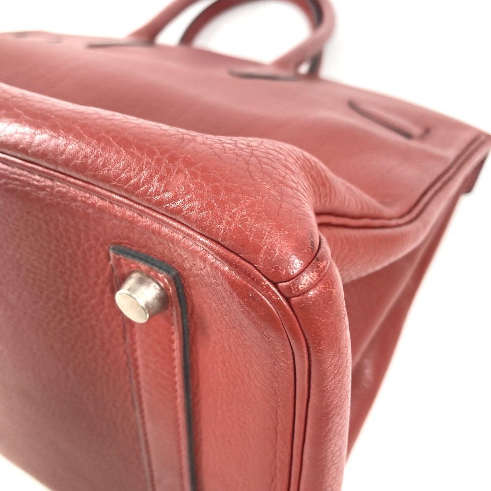 HERMES Birkin35 Tote Bag Hand Bag Ardennes Rouge Ash (estimated) Wine red image 4