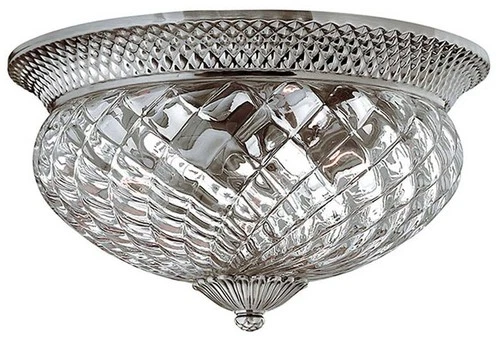 Plantation Collection Antique Nickel 16" Wide Ceiling Light - Picture 1 of 5