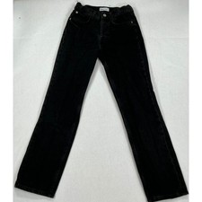 Zara Womens High Waisted Straight Leg Jeans Black Denim Size 2 USA 34 EUR