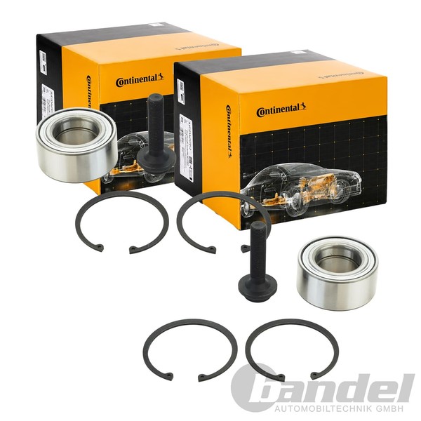 2X Continental Ctam RADLAGER-SATZ Vorne Hinten Passend FüR Audi 100 200 80 90 A4-image
