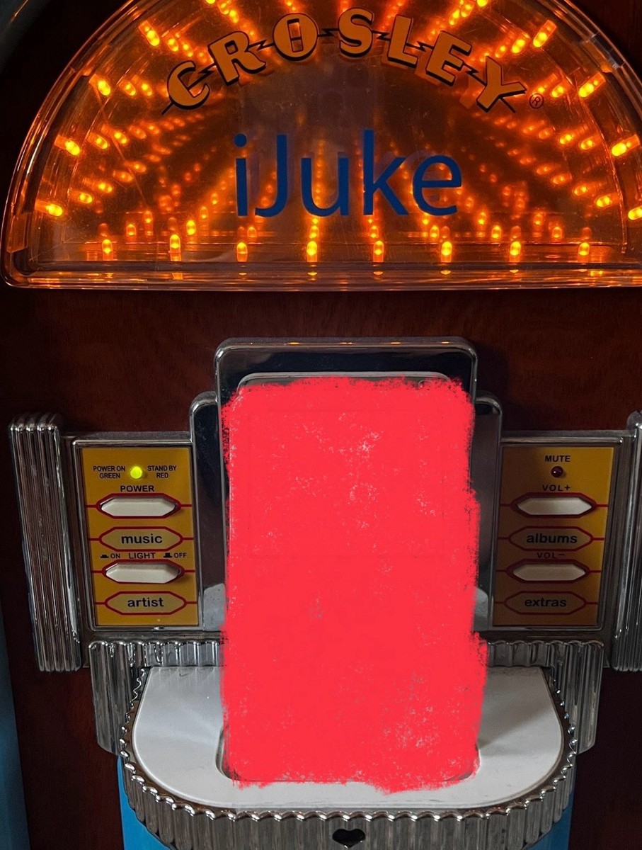 Crosley iJUKE Jukebox Apple iPod CR1701A & Power Cord TESTED