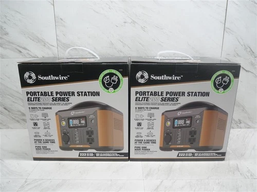 2 NEW in BOX -Southwire Elite 200 Series Portable Power Station 53250! 222W MAX!