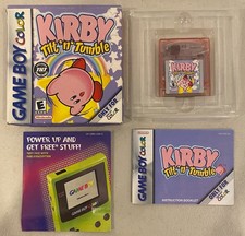 2001 NINTENDO GAME BOY COLOR GBC KIRBY TILT 'N' TUMBLE CIB TESTED WORKS