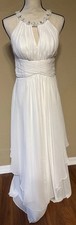 David’s Bridal Db Studio Jeweled Halter White Wedding Or Reception Dress Size 8