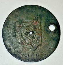 Lower Canada 1820 1/2c One Half Penny Bust And Harp Token
