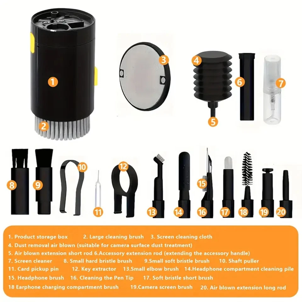 20-in-1 Multi-Function Keyboard Cleaning Brush Kit - Image 3 of 4