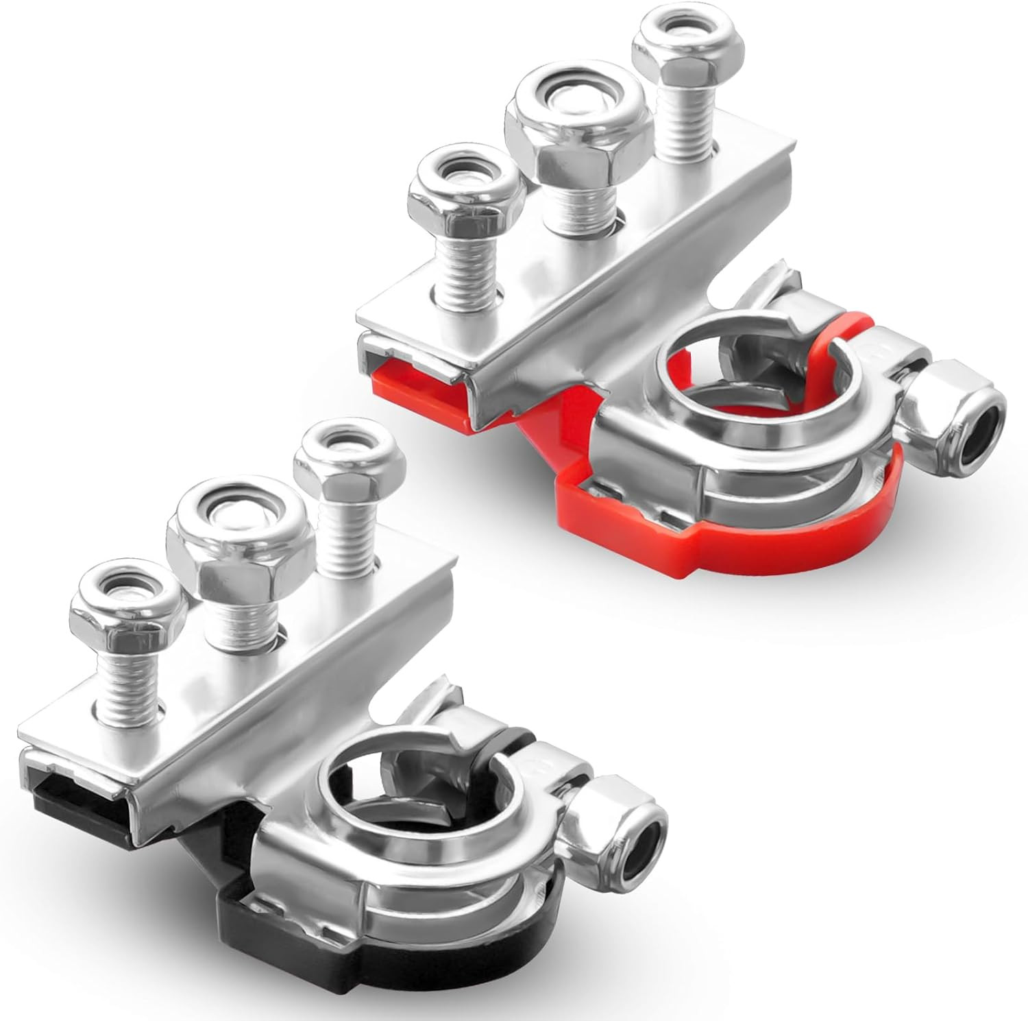 Battery Terminal Connectors, 3 Way 12V/24V Leisure Battery Terminals, Positive &