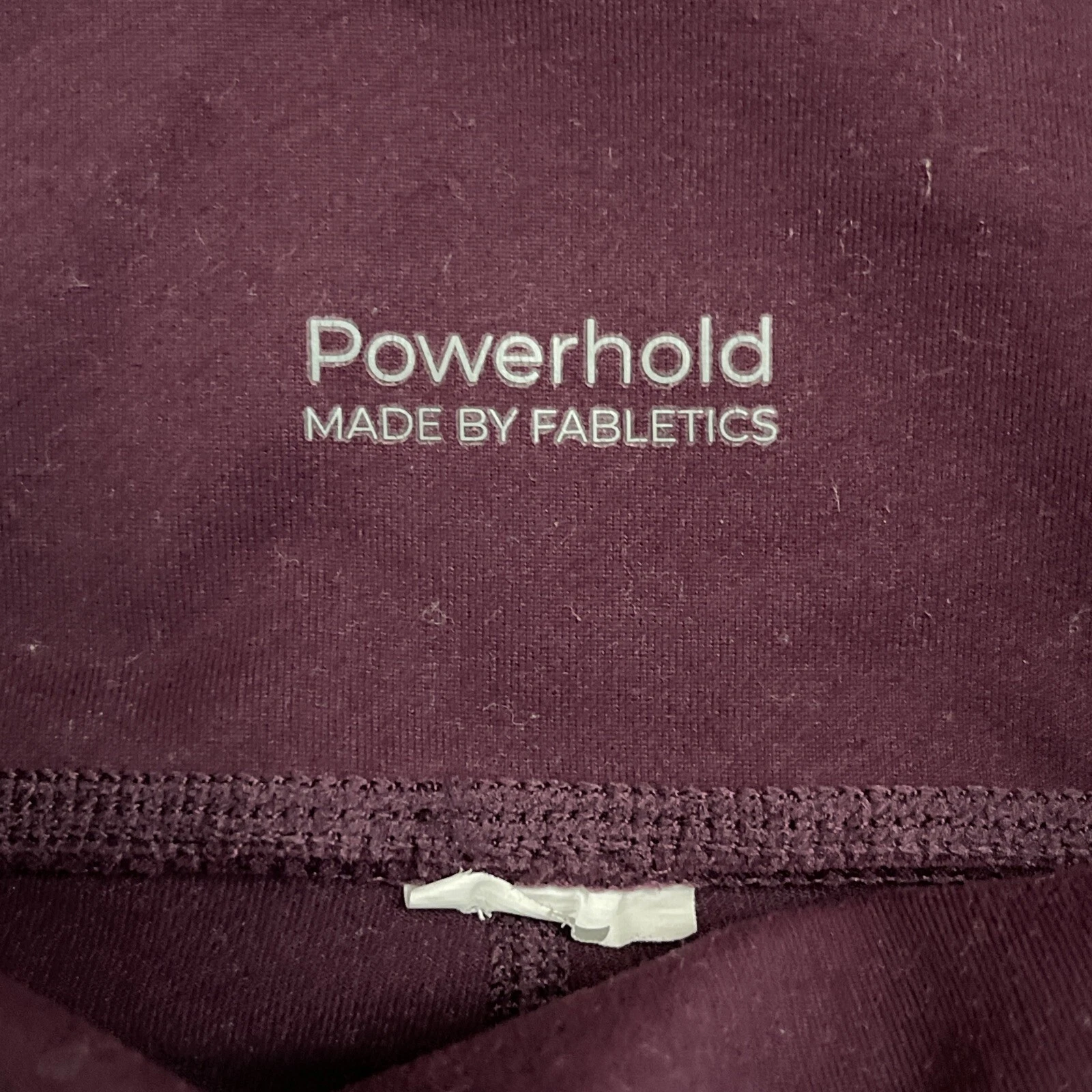 fabletics zone powerhold high 7/8 colorblock athleisure plum leggings