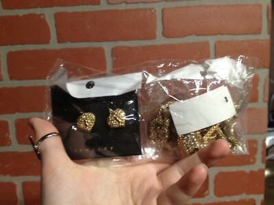19'' Toggle Heart Lock and Key Necklace and Pierced Earring Set