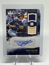  2018 Diamond Kings Game Used Materials Signatures Todd Helton 3/49 Rockies HOF 