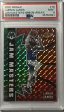 LeBron James 2020 Panini Mosaic JAM MASTERS GREEN MOSAIC PRIZM PSA 9 Lakers HOF