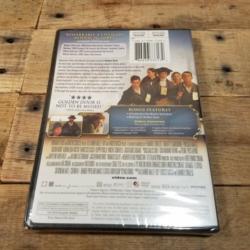 Golden Door DVD Charlotte Gainsbourg Vincenzo Amato Flippo 2006 Miramax Films - Imagen 2 de 2