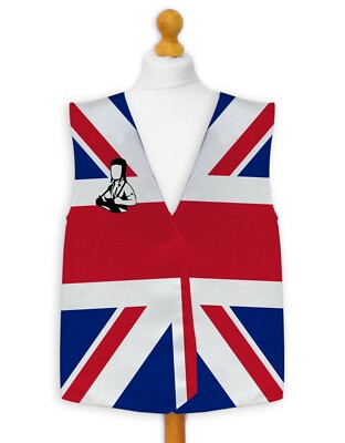 ワンピース Skinhead Girl - Union Jack - Novelty Costume Fancy Dress Waistcoat