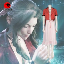 Final Fantasy VII Aerith Cosplay Gainsborough Costume Customize Outfit Party  